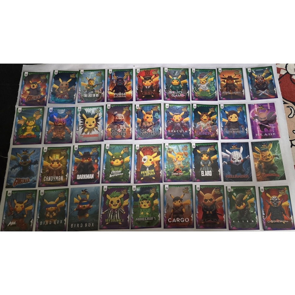 Pokemon Pikachu Cosplay FE Holiday Box Hits. Non Tcg Fan Art Cards. Mega Lot 137